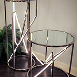 Trapezoid LED Accent Table