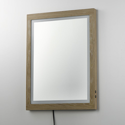 Sawyer 24"x32" Oak Framed LED Mirror