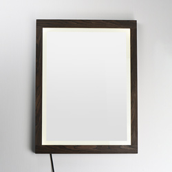 Sawyer 24"x32" Walnut Framed LED Mirror