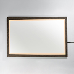 Sawyer 48"x32" Walnut Framed LED Mirror