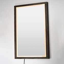 Sawyer 48"x32" Walnut Framed LED Mirror