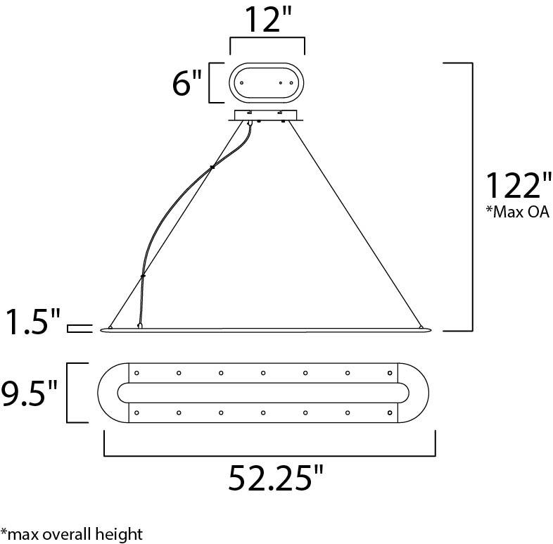 Trak LED Pendant - Linear Pendant - Maxim Lighting