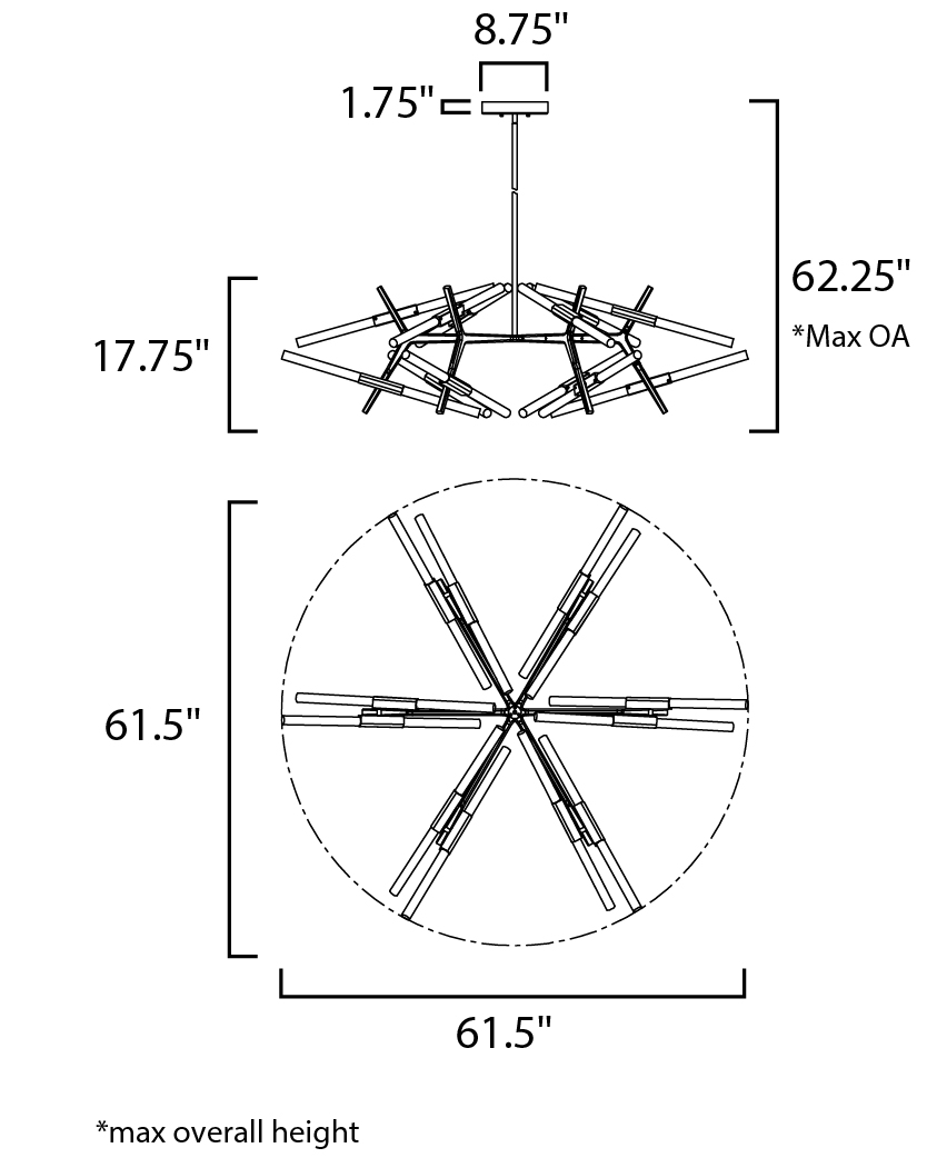 Light Saber LED Pendant - Single Pendant - Maxim Lighting